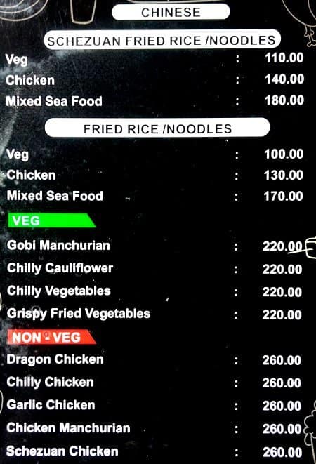 Courtallam Border Parotta menu