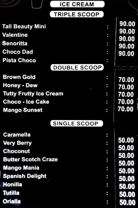 Courtallam Border Parotta menu