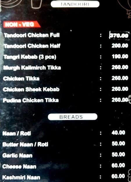 Courtallam Border Parotta menu