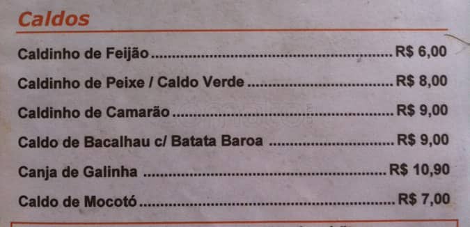 Restaurante e pizzaria posto 3 cardápio