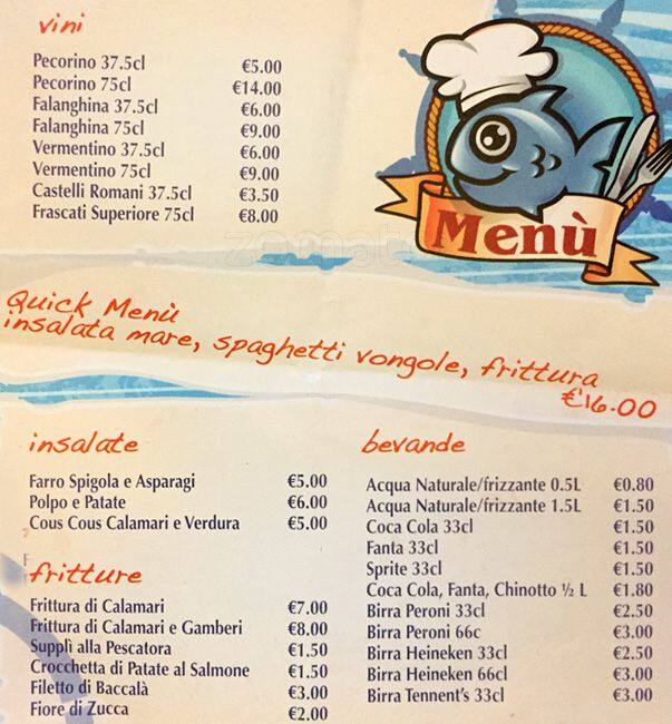 Menu di Quick Fish 