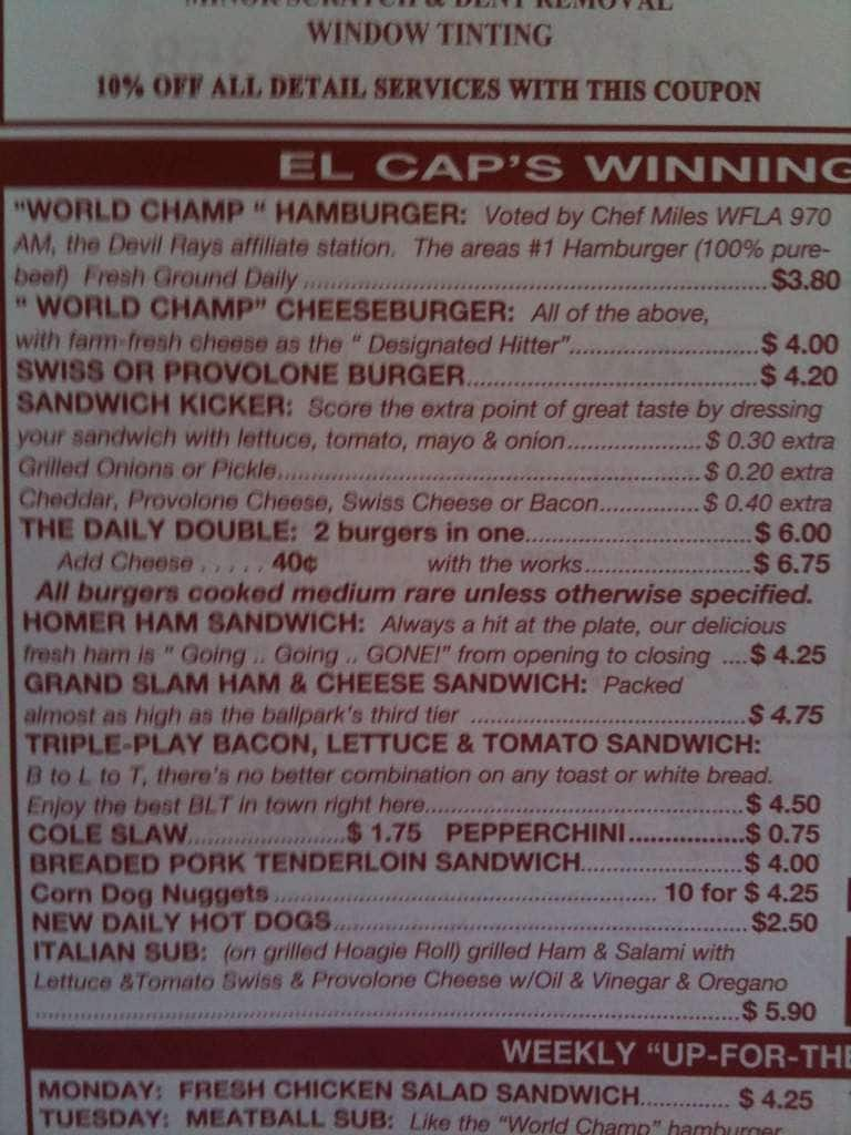 cap cap menu