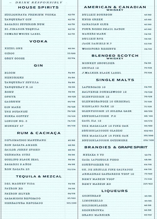 Menu at The MAINE Oyster Bar & Grill, JBR, Dubai, Ground Floor