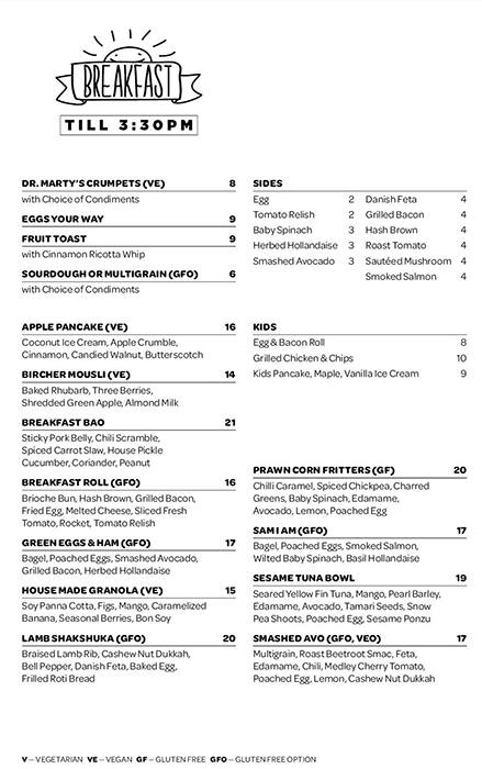 Infuse menu