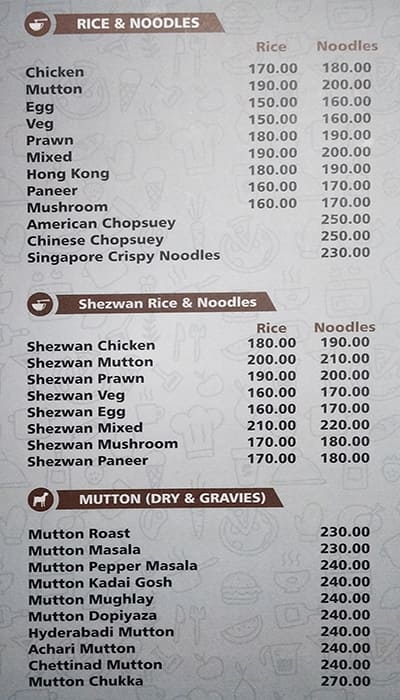Little Hut menu