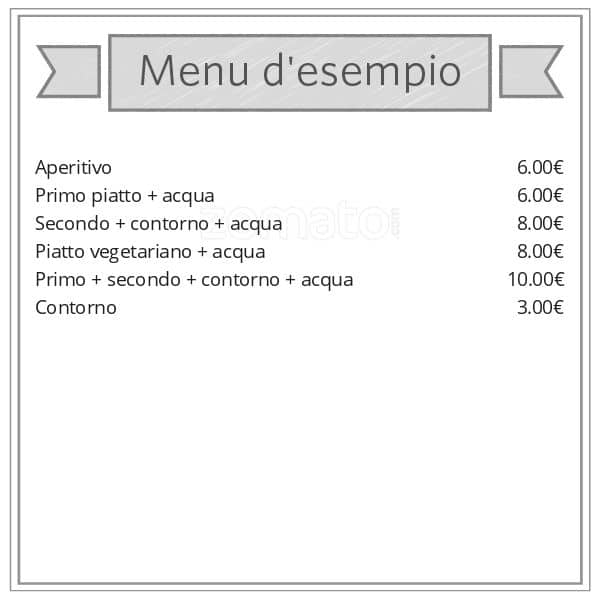 Menu di Bar Canonica 