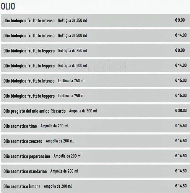 Menu di Pulia 