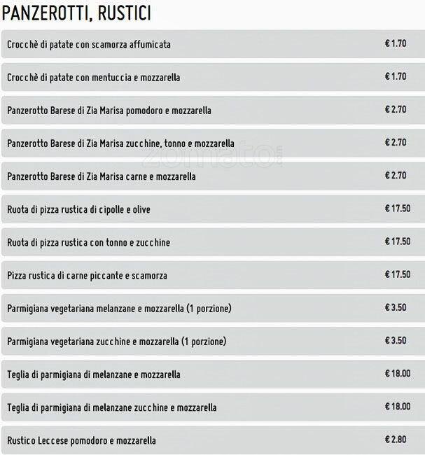 Menu di Pulia 