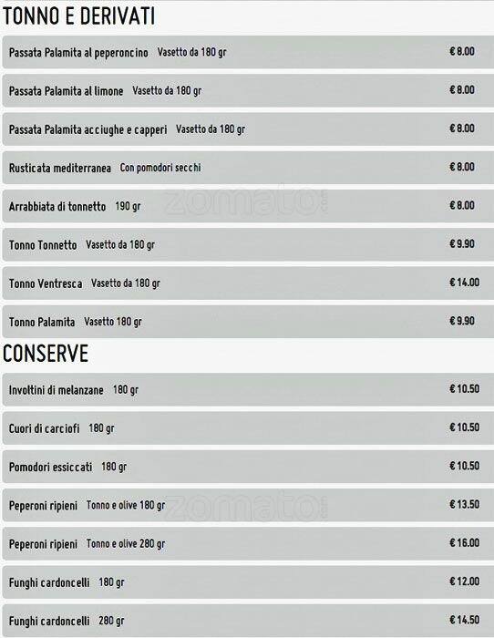 Menu di Pulia 