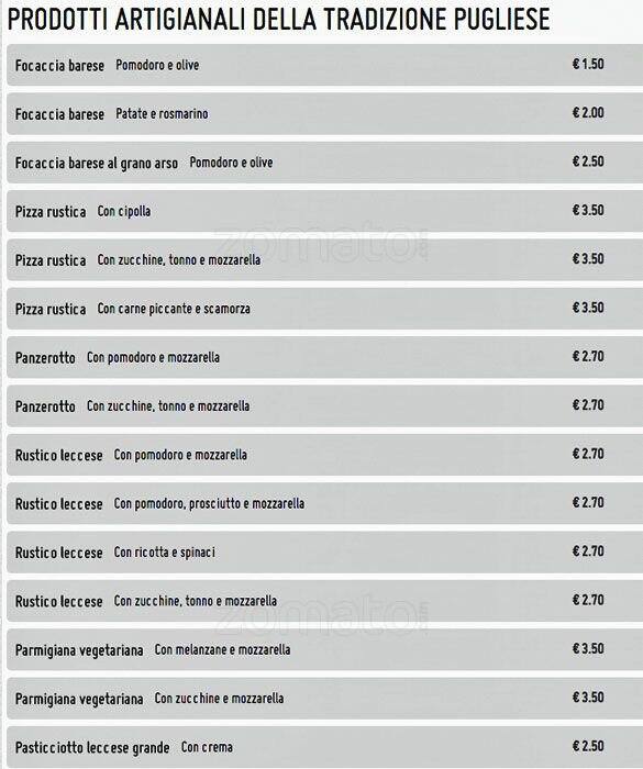 Menu di Pulia 