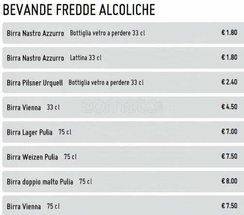 Menu di Pulia 