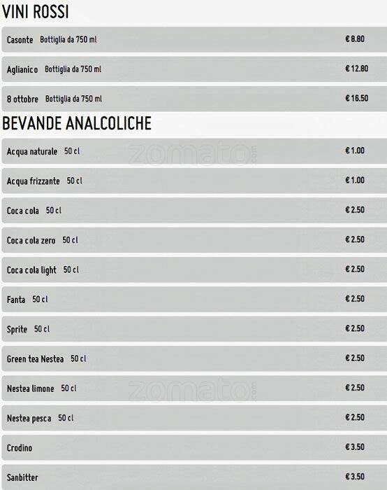 Menu di Pulia 