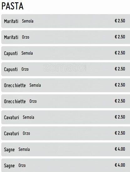 Menu di Pulia 
