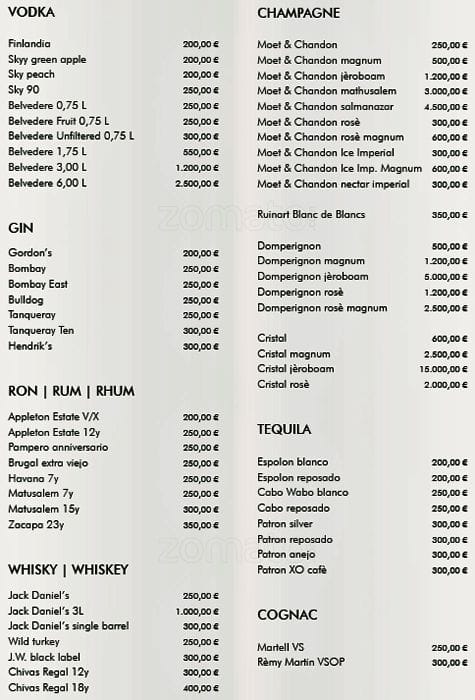 Menu di 11clubroom 