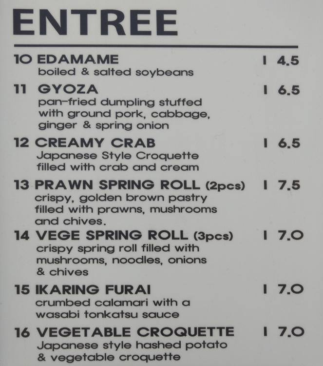 Menu At Naked Japan Restaurant Moorabbin