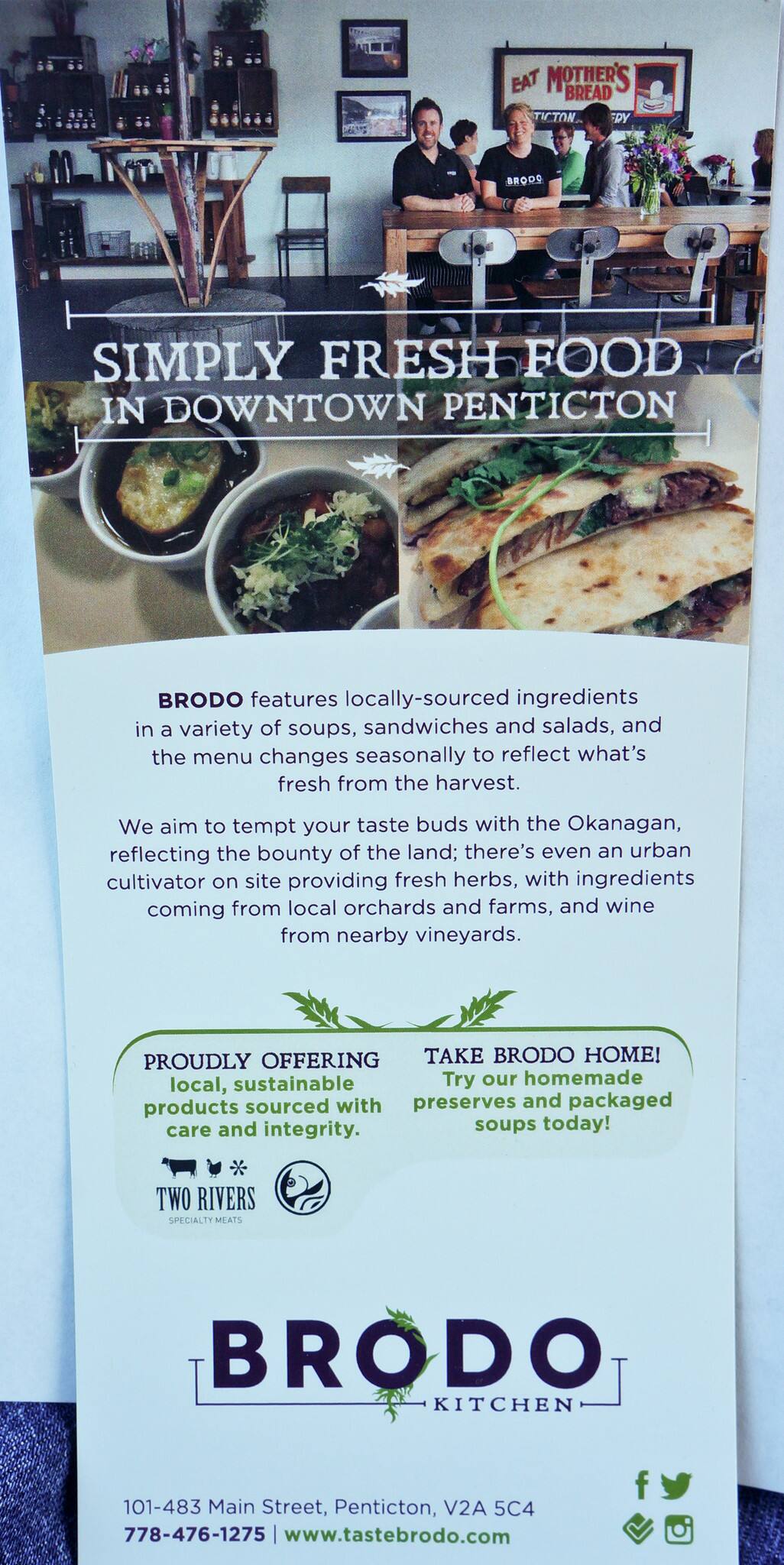 Menu at BRODO Kitchen restaurant, Penticton