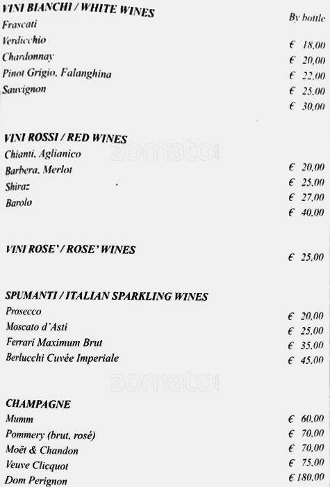 Menu di 9Hotel Cesàri 