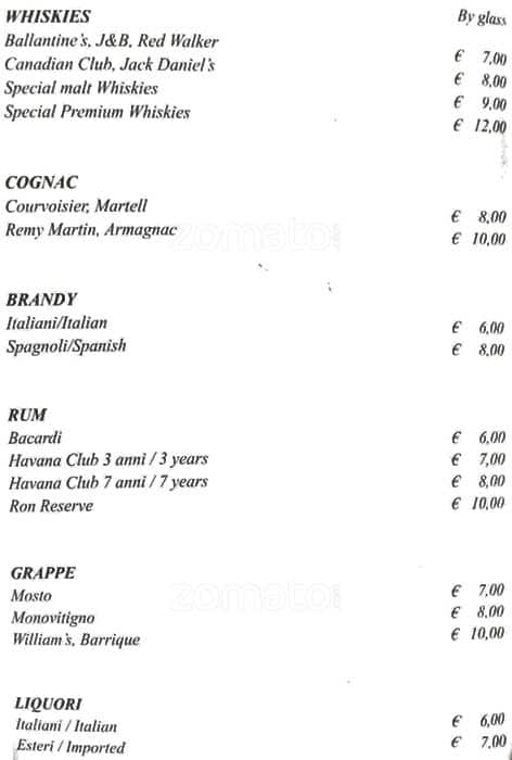 Menu di 9Hotel Cesàri 