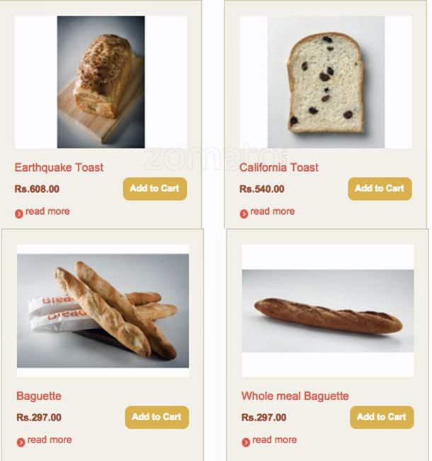 Carta de BreadTalk - Lipton