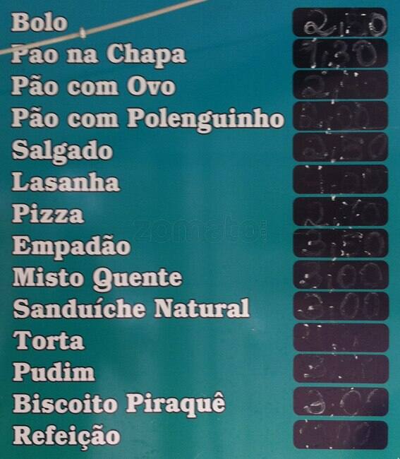 Restaurante e Lanchonete Mayra cardápio
