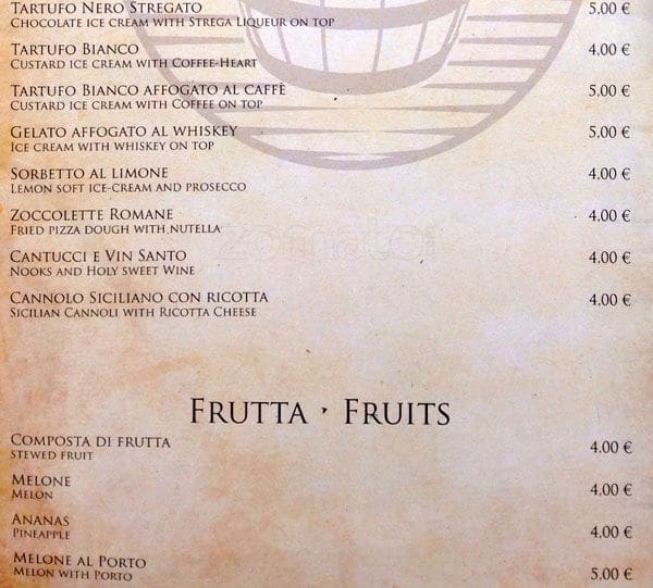Menu di piazza cavour 