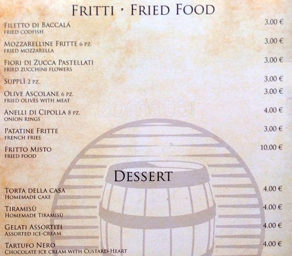 Menu di piazza cavour 