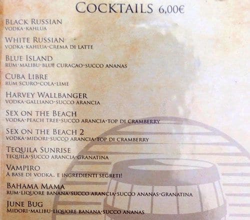 Menu di piazza cavour 