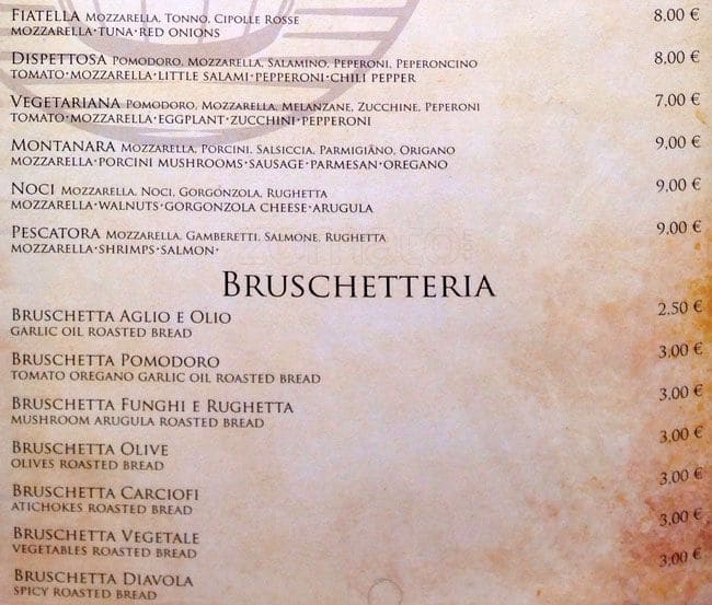 Menu di piazza cavour 