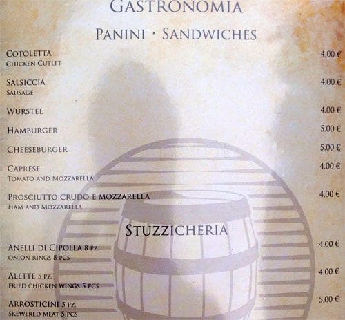 Menu di piazza cavour 