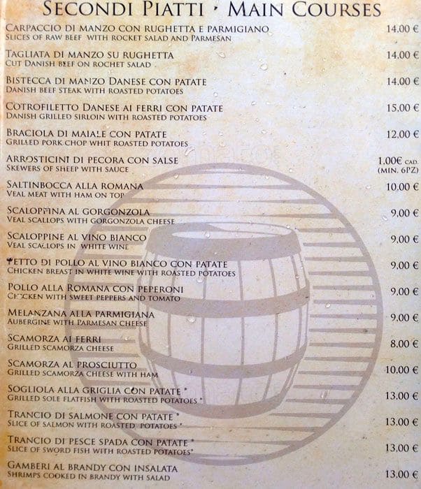 Menu di piazza cavour 