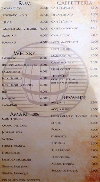 Menu di piazza cavour 