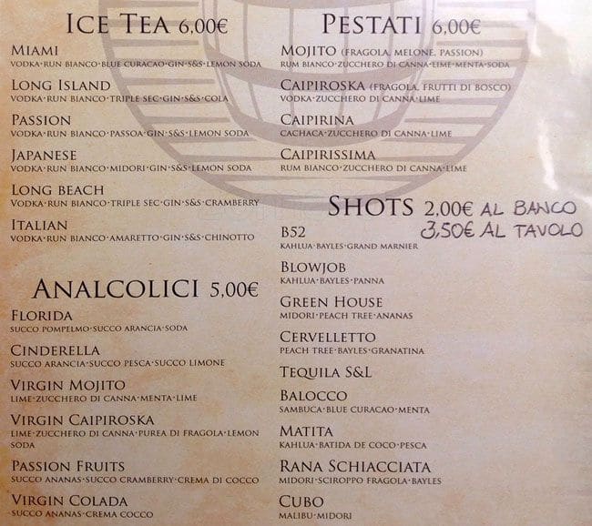 Menu di piazza cavour 
