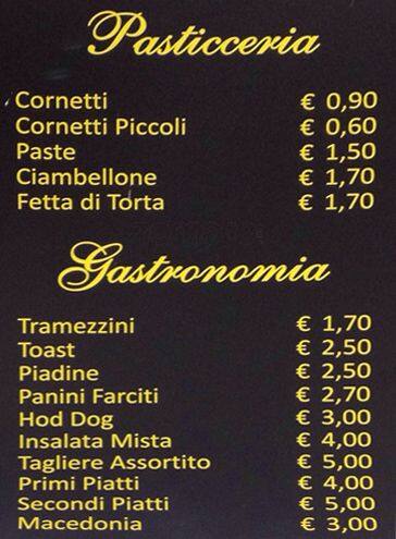 Carta de Caffè Treviso