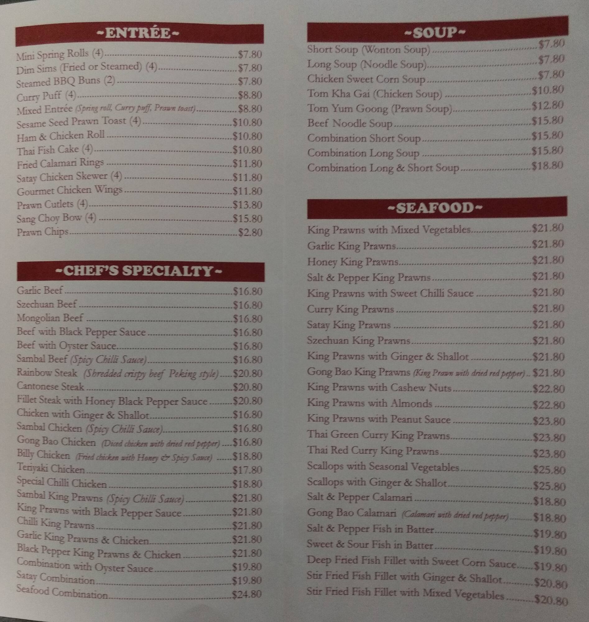 Carta de Beecroft Kitchen