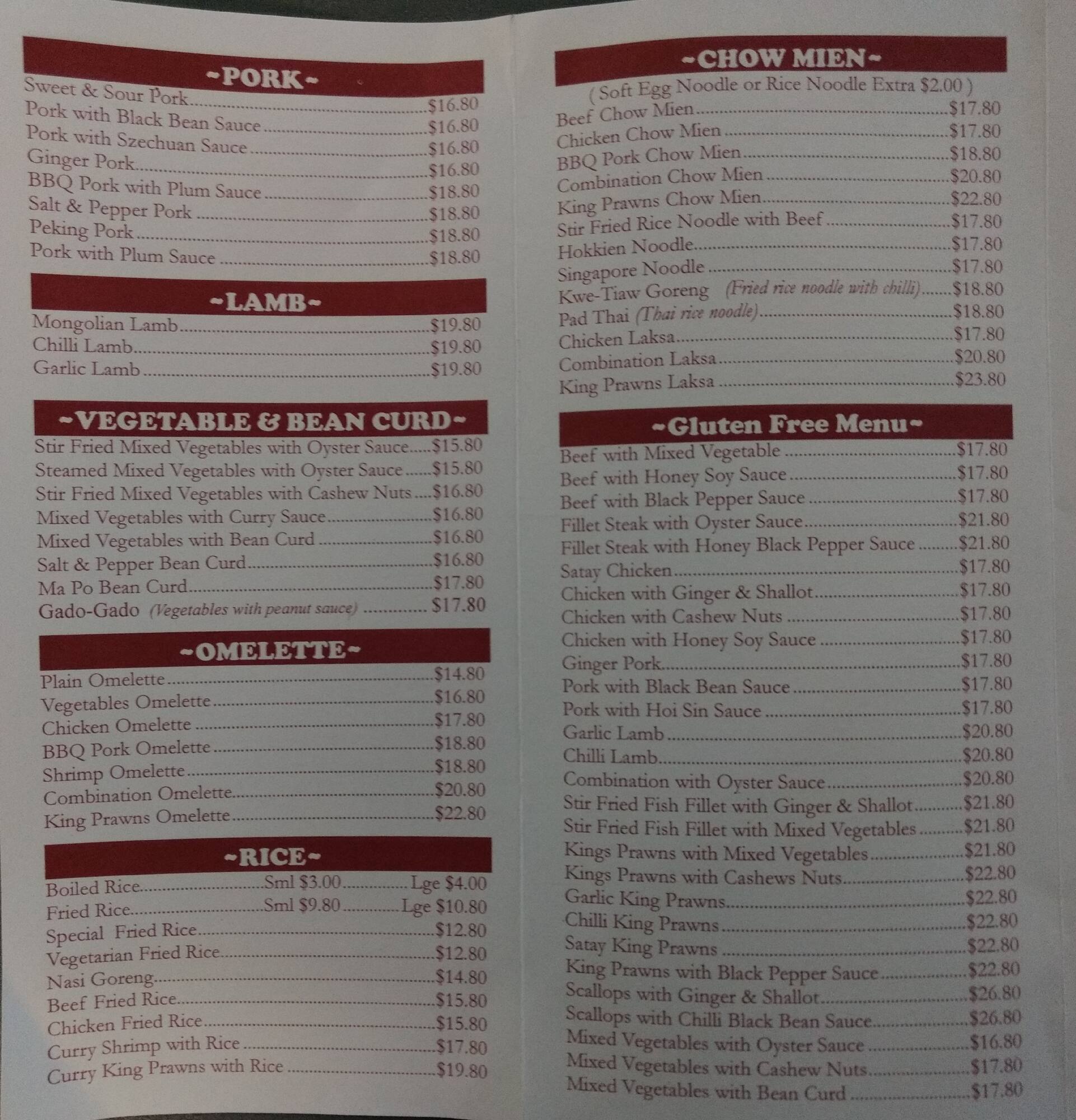 Carta de Beecroft Kitchen