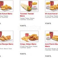 Kfc Menu Menu For Kfc Karsiyaka Izmir
