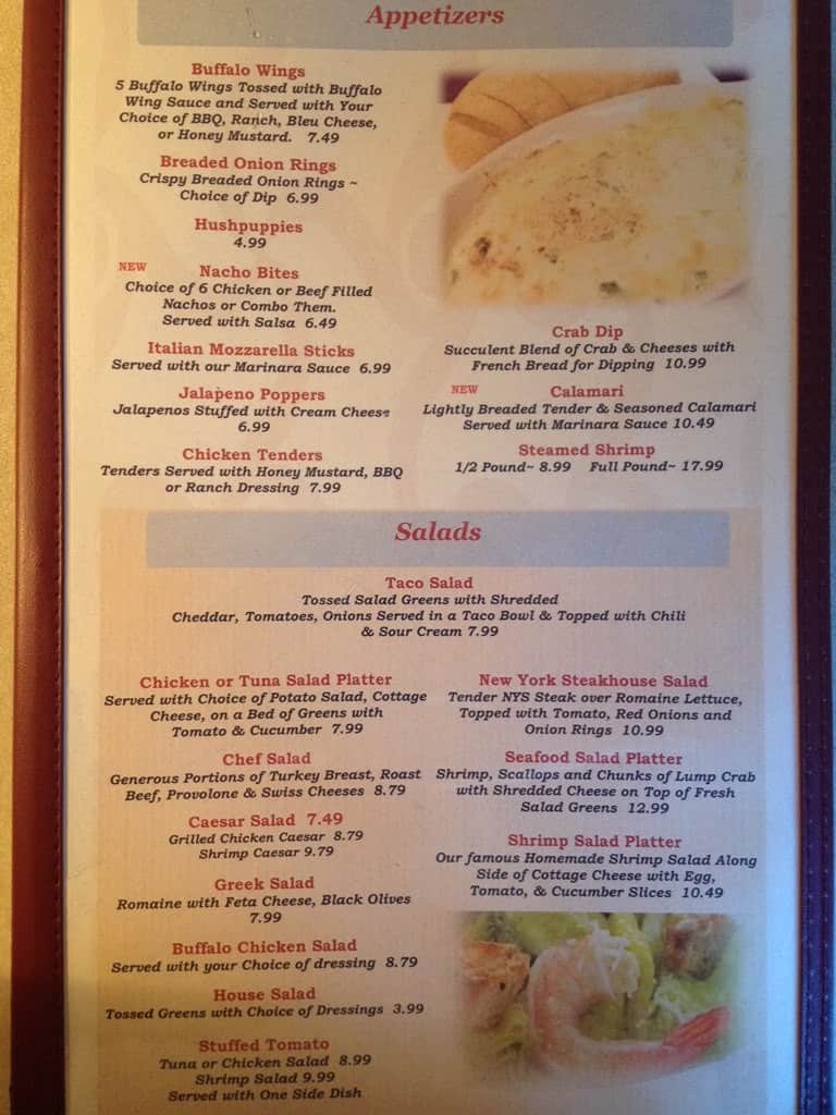 Menu at Johnny's Family Restaurant, Pasadena