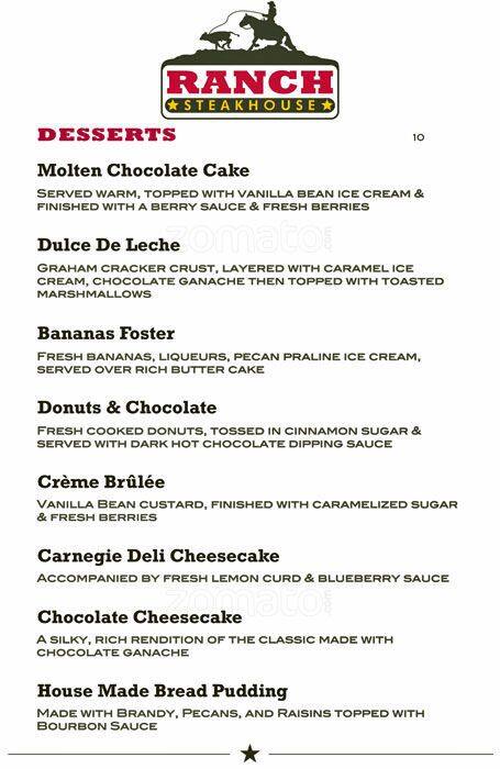 The Ranch Okc >> Menu At Ranch Steakhouse Oklahoma City The Ranch Okc >> Menu At Ranch Steakhouse Oklahoma City