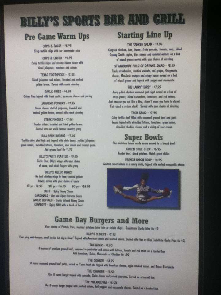 time out sports bar and grill menu