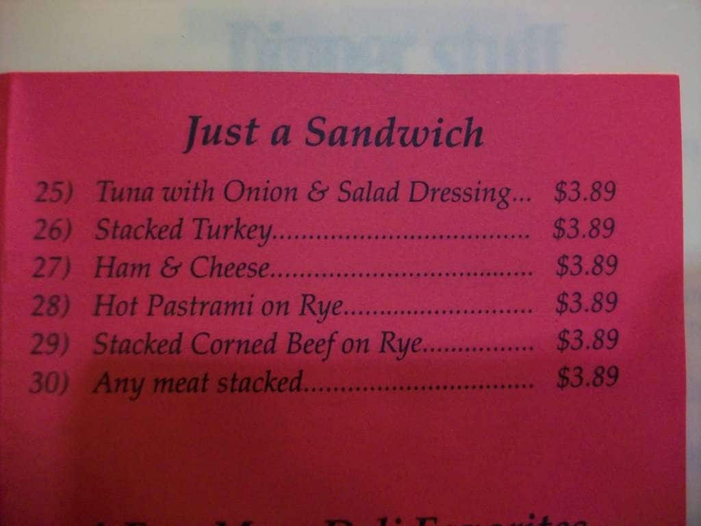 Menu at Intermission Deli restaurant, Bay City