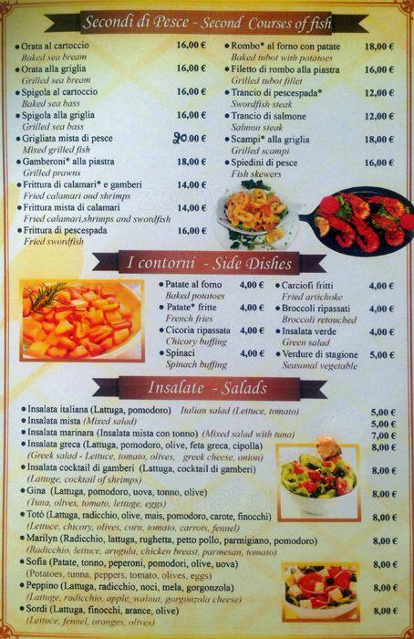 Menu di Ristorante ROMA 1 