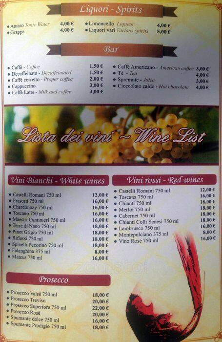 Menu di Ristorante ROMA 1 