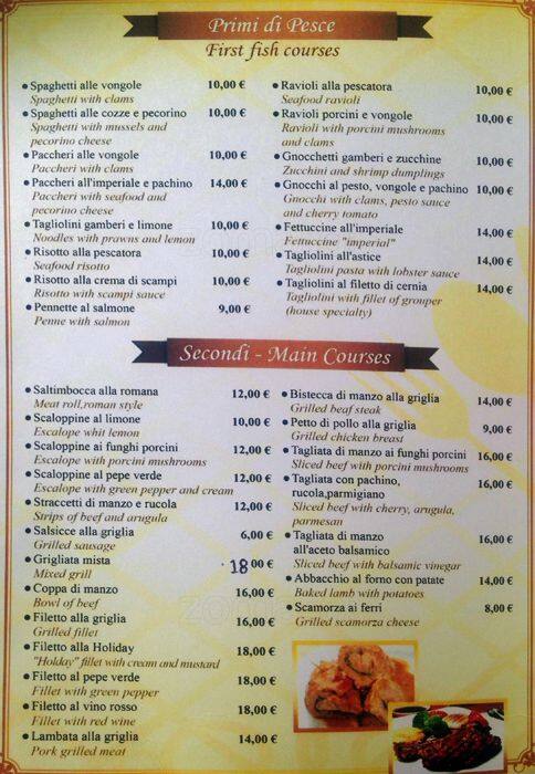 Menu di Ristorante ROMA 1 