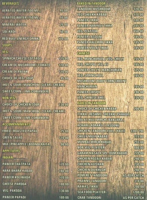 Garam Masala Menu, Menu for Garam Masala, Airoli, Navi Mumbai Zomato