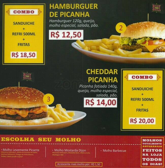 Billy The Grill cardápio