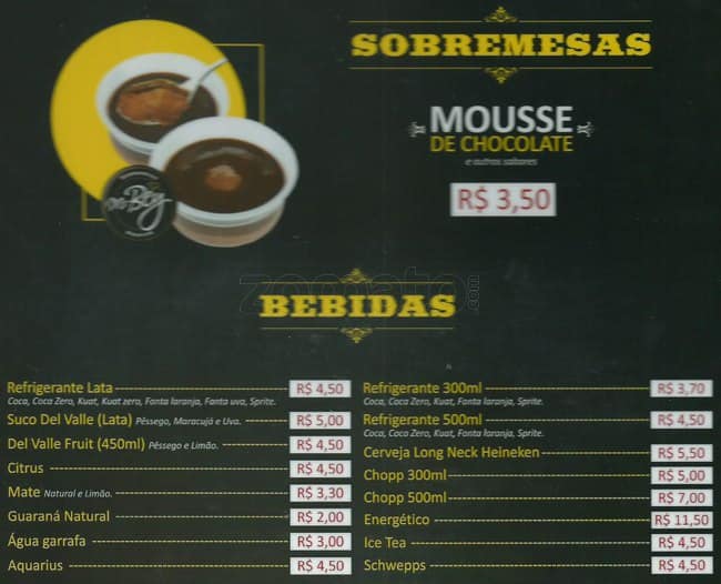 Billy The Grill cardápio