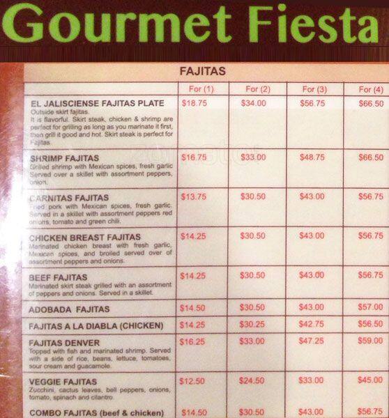 El Jalisciense menu