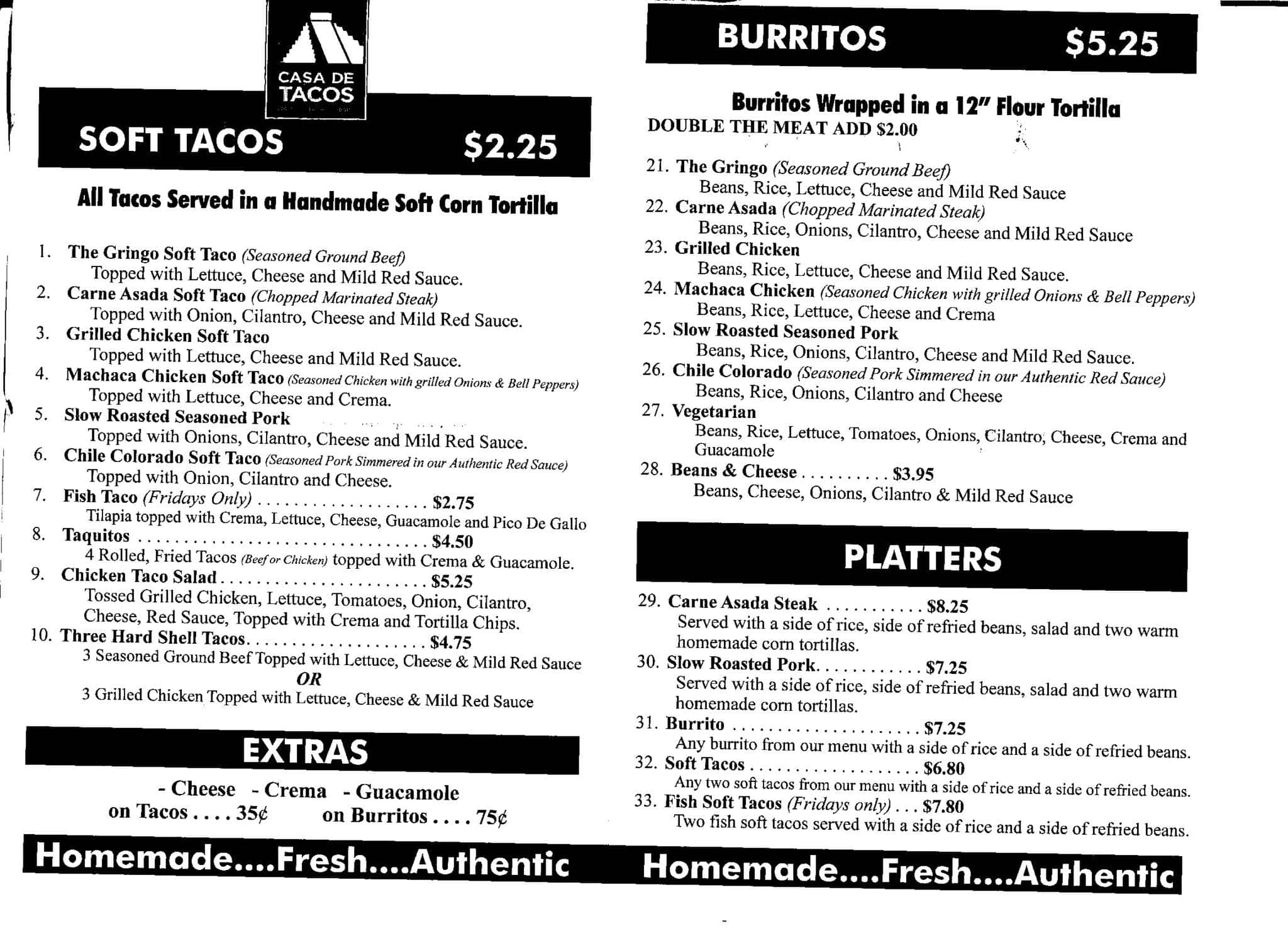 Casa De Tacos Menu Menu For Casa De Tacos Boardman | Free Nude Porn Photos