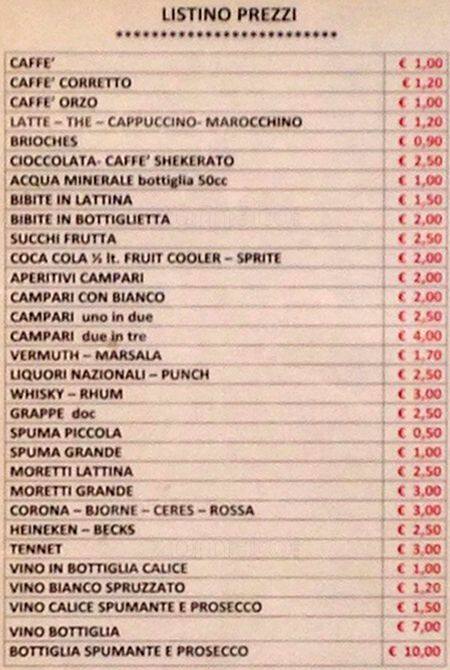 Menu di Pasticceria Anna Milano 