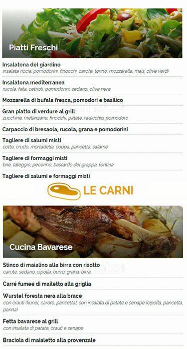 Menu di Il Giardino della Birra 
